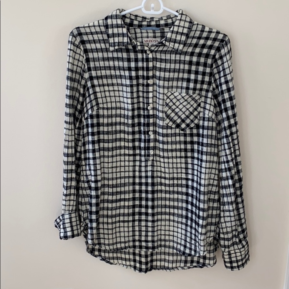 Tunic Plaid Super Soft Merona Long Sleeve Shirt
